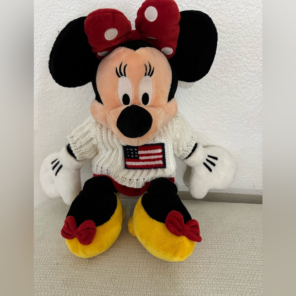 Disney Minnie Mouse Plush Toy - Black, White, Yellow, Red